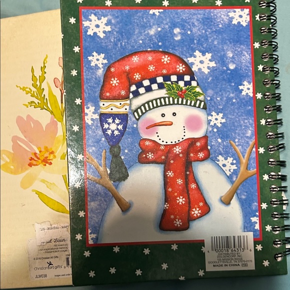 Source Unknown Floral and Snowman Spiral Notebooks - Picture 8 of 9